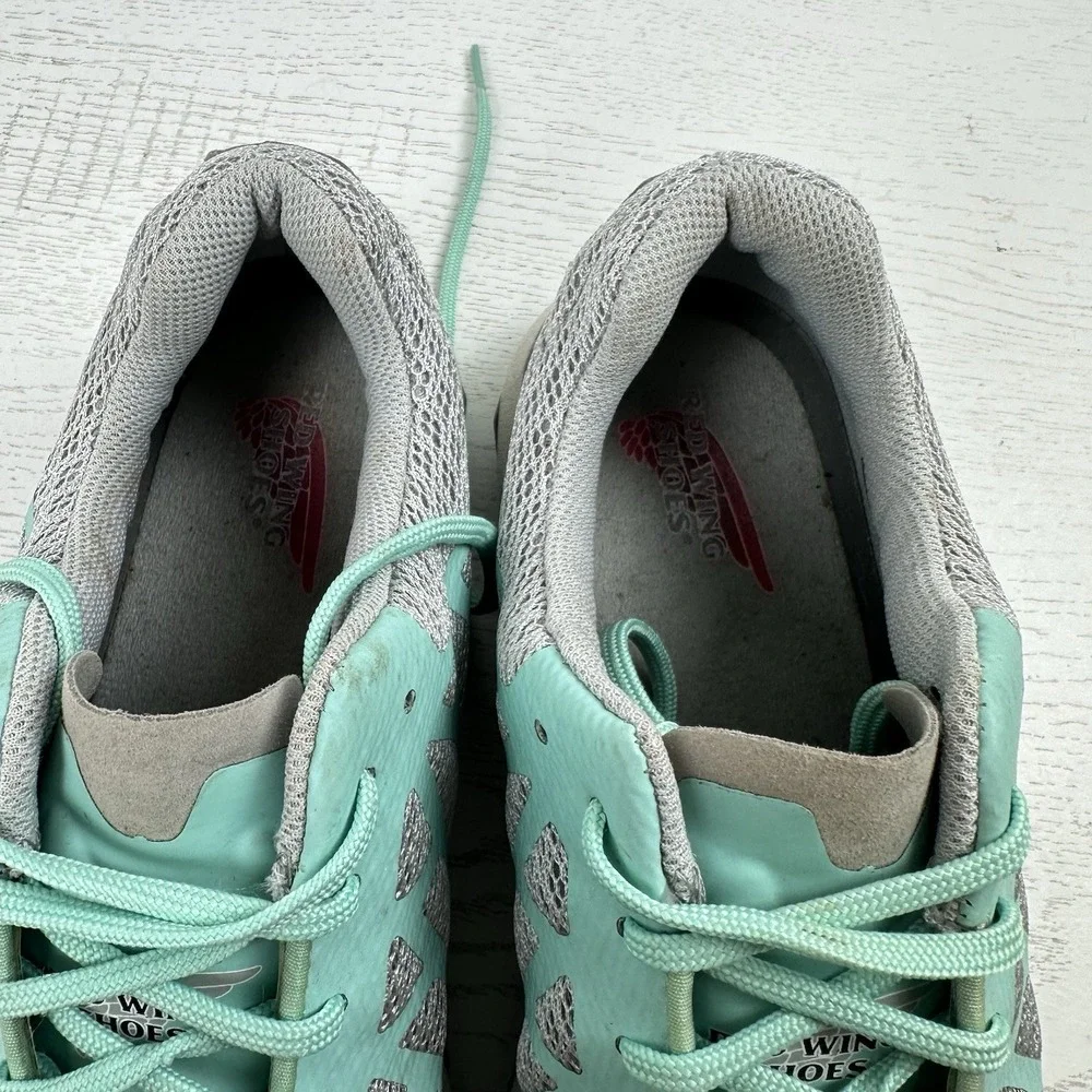 Red Wing Womens 9.5 Safety Toe Sneaker Shoes Stock 2341 Gray Teal‎ Athletic Work